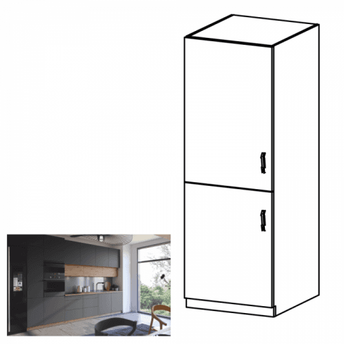 Skříňka na vestavěnou lednici LANGEN D60ZL levá Tempo Kondela Dub artisan