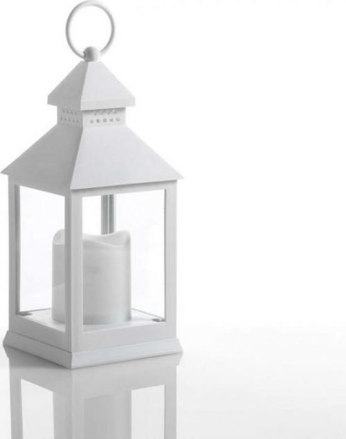 Malá bílá dekorativní LED lucerna vhodná do exteriéru Tomasucci Lante