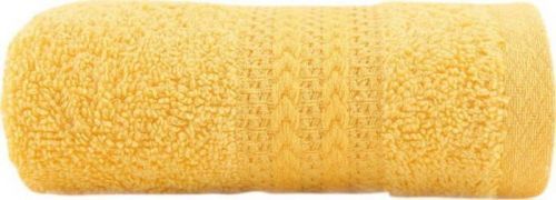 Žlutý ručník z čisté bavlny Sunny, 30 x 50 cm