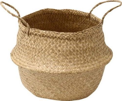 Světlý úložný košík z mořské trávy Compactor, ⌀ 35 cm