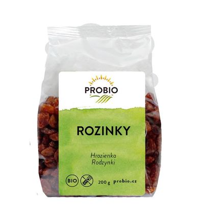 PRO-BIO obchod.spol. s r.o. Rozinky BIO 200 g