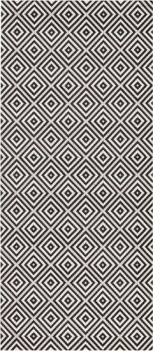 Černo-bílý koberec vhodný do exteriéru Bougari Karo, 80 x 150 cm