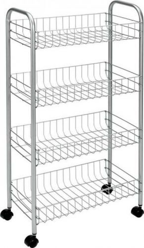 Pojízdný stojan s 4 policemi Metaltex Ascona, výška 86 cm