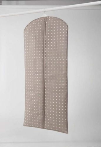 Béžový obal na šaty Compactor Dots, 137 cm