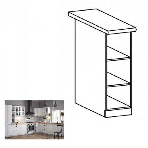 Spodní skříňka policová PROVANCE D20P bílá Tempo Kondela