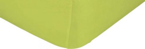 Zelené elastické prostěradlo z čisté bavlny Happy Friday Basic, 90 x 200 cm