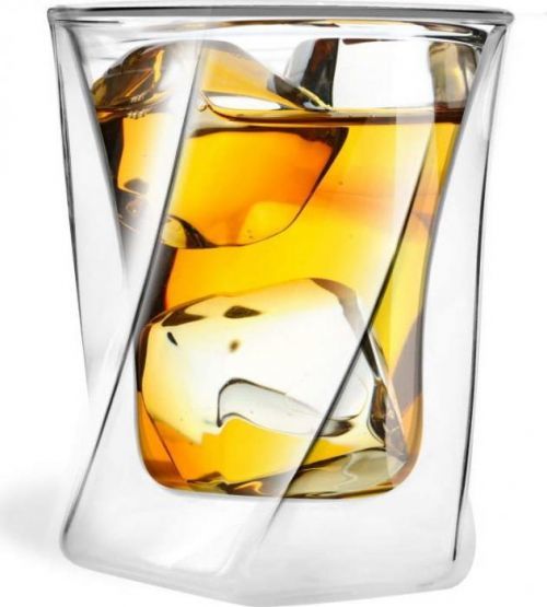 Dvoustěnná sklenice na whiskey Vialli Design, 300 ml