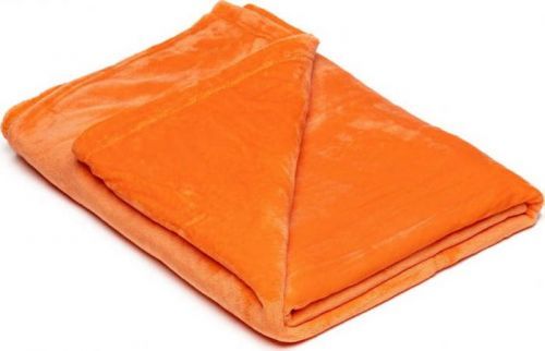 Oranžová mikroplyšová deka My House, 150 x 200 cm