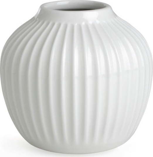 Bílá kameninová váza Kähler Design Hammershoi, výška 12,5 cm