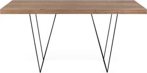 Jídelní stůl s deskou v dekoru dřeva a kovovými nohami TemaHome Trestle, 90 x 160 cm