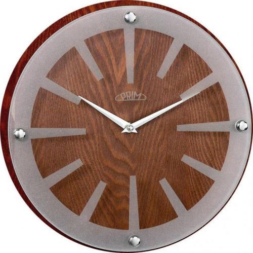 Nástěnné hodiny PRIM Wood Singular mají nápaditý design. Stanou se nepřehlédnutelným doplňkem interiéru. Hodiny jsou čistě a precizně zpracovány ze dřeva a skla. Na skle hodin jso Nástěnné hodiny PRIM Wood Singular I