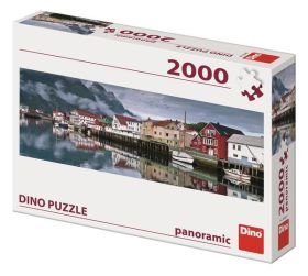 Puzzle 2000 Rybářská vesnice Panoramic