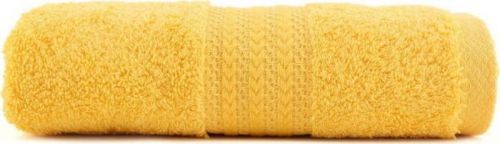 Žlutý ručník z čisté bavlny Sunny, 50 x 90 cm