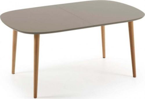 Šedý rozkládací jídelní stůl La Forma Oakland, 100x160/260 cm