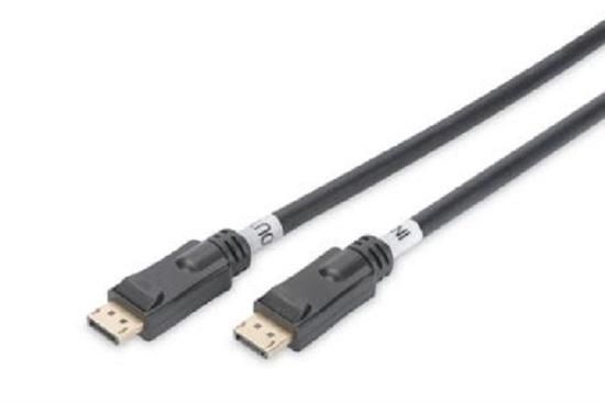 Digitus DisplayPort 1.2. připojovací kabel  se zesilovačem 10 m, Ultra HD 4K ,zlacené konektory, AK-340105-100-S