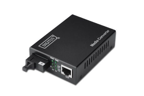 Digitus Media Converter, Singlemode, BiDi, WDM Gigabit Ethernet, Tx1310nm / Rx1550nm SC connector, Up to 20km, DN-82122