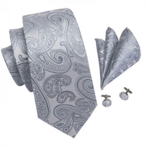 pánská kravata Grey Paisley