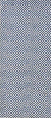 Modrý koberec vhodný do exteriéru Bougari Karo, 80 x 150 cm