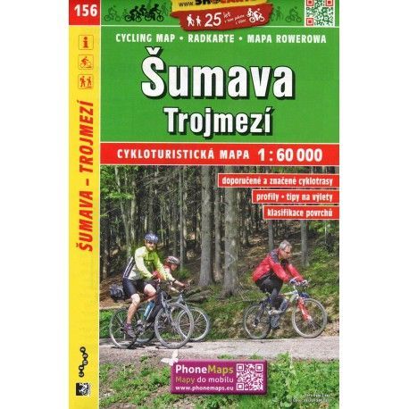 SHOCart 156 Šumava, Trojmezí 1:60 000 cykloturistická mapa