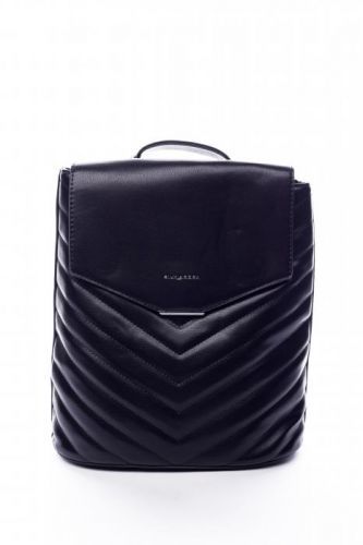 Dámský koženkový batůžek s prošíváním Lilac černá