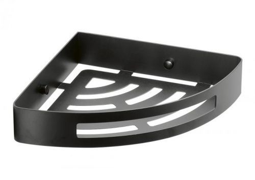 Gedy SMART rohová police do sprchy, 210x45x210mm, černá matná 247914