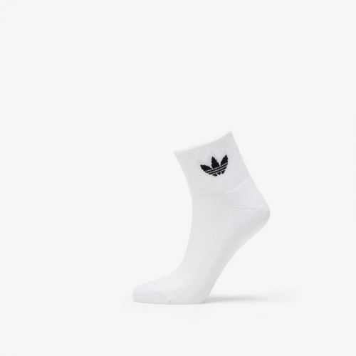 adidas Mid Ankle Socks (3 Pack) White M