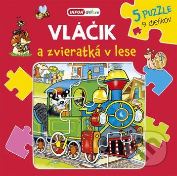 Knižné Puzzle - Vláčik a zvieratká v lese - INFOA