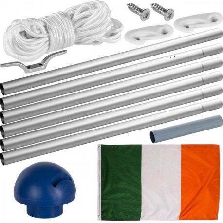 Vlajkový stožár vč. vlajky Irsko - 650 cm FLAGMASTER® M73204
