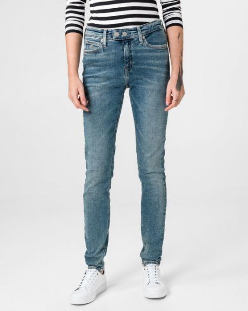 Calvin Klein 011 Mid Rise Skinny Jeans Modrá