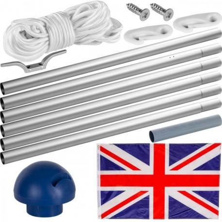 Vlajkový stožár vč. vlajky Velká Británie - 650 cm FLAGMASTER® M73205