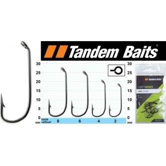 Kaprový rybářský háček Long Shank Tandem Baits 10 ks vel. 8, 10ks