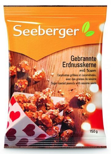 Seeberger Pražené arašídy v cukru se sezamovými semínky 150 g