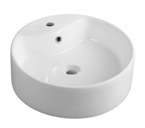 AQUALINE Keramické umyvadlo průměr 40x14,5 cm, na desku 49413