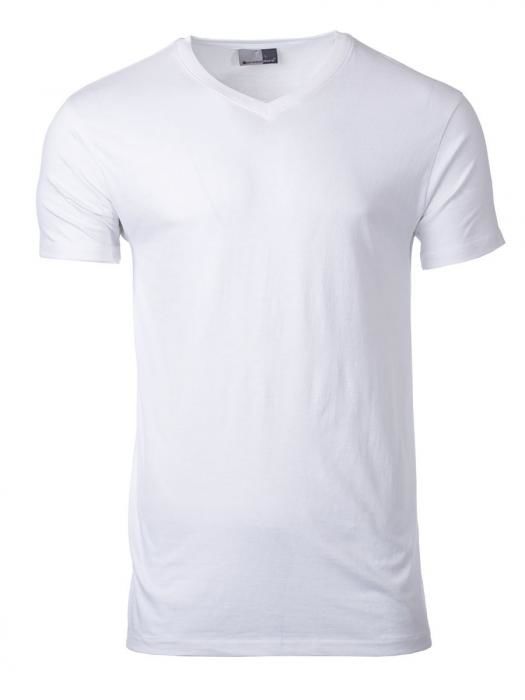 Pánske jednofarebné tričko Velvet biele XXL