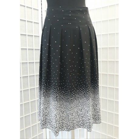Dámská sukně s puntíky, Velikost 46, Barva Černo - bílá Tara T01