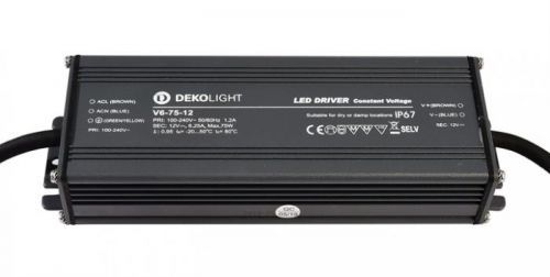 Deko-Light napájení IP, CV, V6-75-12 konstantní napětí 0-6250 mA IP67 12V DC 75,00 W 872084