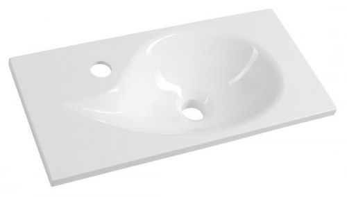 SAPHO AQUA umývátko 50,5x1,8x25cm, litý mramor, bílá 10053