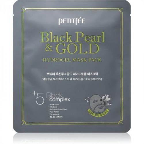 Petitfee Black Pearl & Gold intenzivní hydrogelová maska s 24karátovým zlatem 32 g