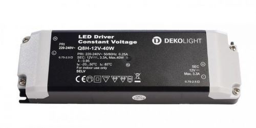 Deko-Light napájení BASIC, CV, Q8H-12-40W konstantní napětí 0-3300 mA IP20 12V DC 40,00 W 862162