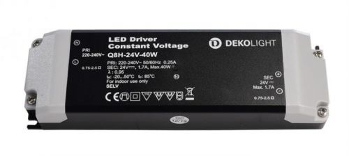 Deko-Light napájení BASIC, CV, Q8H-24-40W konstantní napětí 0-1700 mA IP20 24V DC 40,00 W 862163