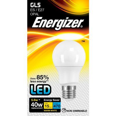 Energizer LED žárovka GLS 5,6W, E27, teplá bílá, jako 40 W