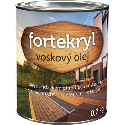 Fortekryl voskový olej pro ochranu dřeva bezbarvá, 0,7 kg
