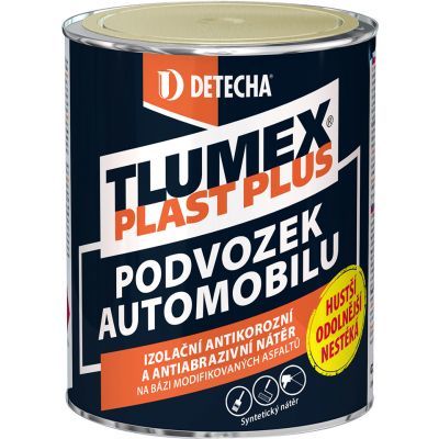 Tlumex Plast Plus antikorozní barva na auto a podvozek, černá, 0,9 kg