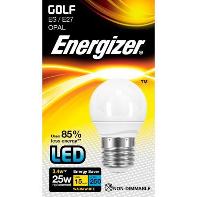 Energizer LED žárovka Globe 3,4 W, E27, teplá bílá, jako 25 W