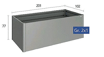 Biohort Zvýšený truhlík na zeleninu 2 x 1 (šedý křemen metalíza) 2 x 1 (2 krabice)