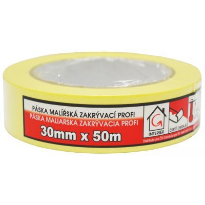 Mako Profi lepicí páska zakrývací, 3 dny, do 80 °C, rozměr 30 mm × 50 m