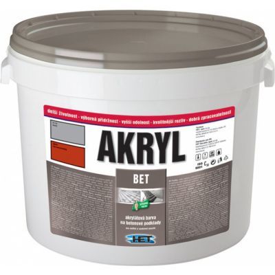 Het Akryl Bet barva na beton, 0110 šedá, 5 kg