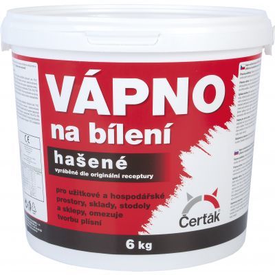 Čerťák hašené vápno na bílení, 6 kg