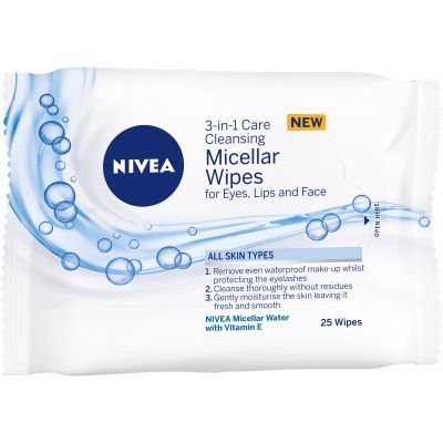 Nivea Micelární čistící pleťové ubrousky 3v1, 25 ks