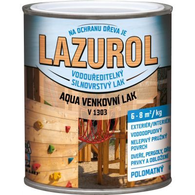 Lazurol Aqua v1303 silnovrstvý polomatný lak na dřevo, 600 g